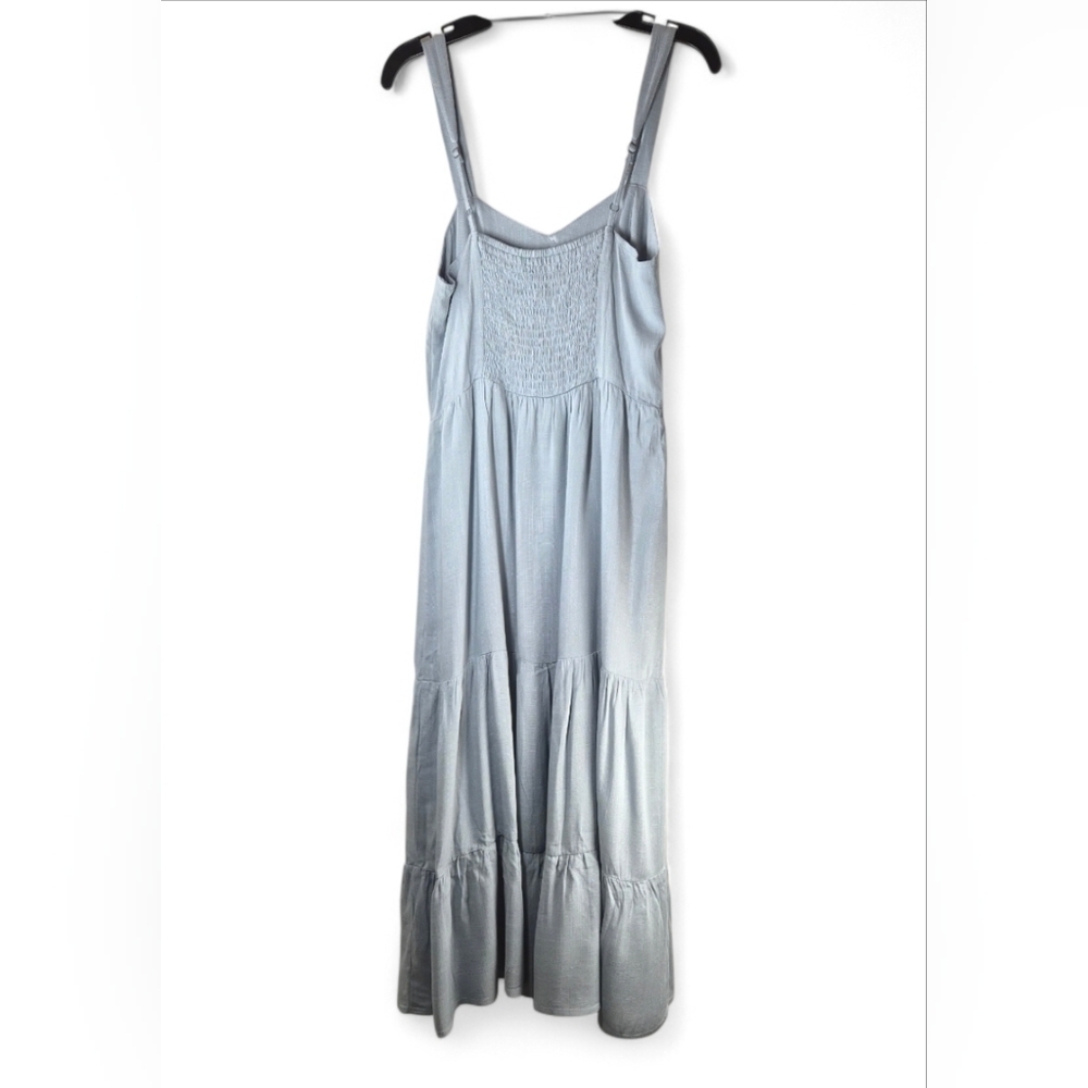 Becool Tiered Maxi Dress Sea Blue Size Small - Picture 10 of 14